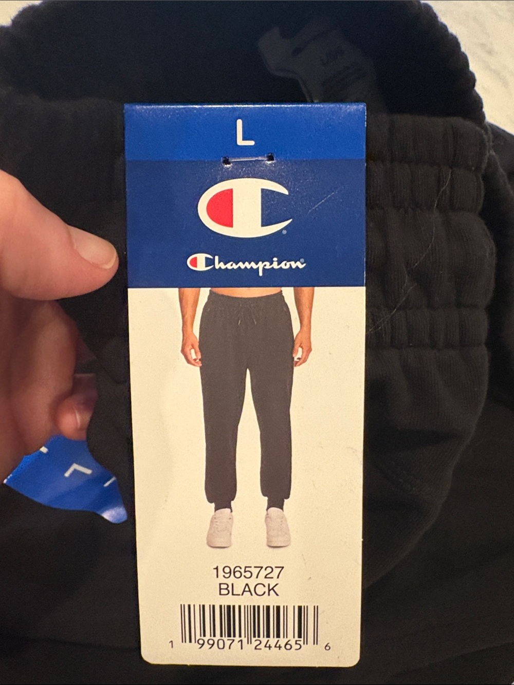 Champion Men's Black Zip-Pocket Jogger Sweatpants size large
